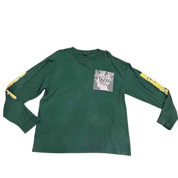 Brain Dead Green Cheetah Long Sleeve T-shirt Size Large - Picture 1 of 7